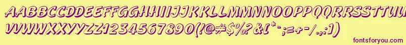 GeckoRegular Font – Purple Fonts on Yellow Background