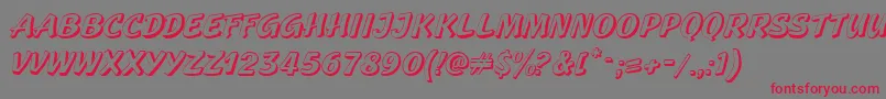 GeckoRegular Font – Red Fonts on Gray Background