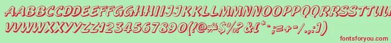 GeckoRegular Font – Red Fonts on Green Background