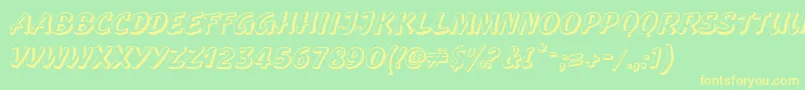 GeckoRegular Font – Yellow Fonts on Green Background
