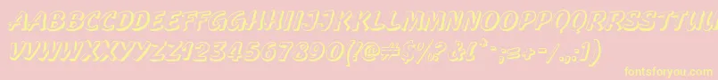 GeckoRegular Font – Yellow Fonts on Pink Background