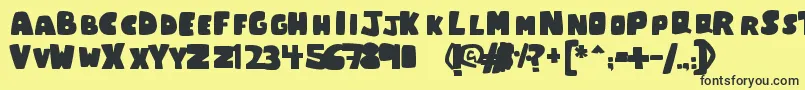 Więcej informacji o czcionce ChumChum Czcionka ChumChum – czarne czcionki na żółtym tle