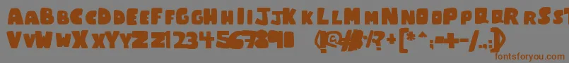 Подробнее о шрифте ChumChum Шрифт ChumChum – коричневые шрифты на сером фоне