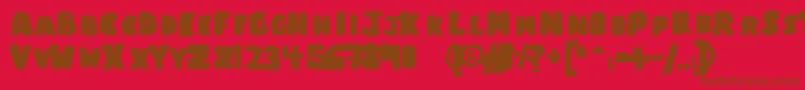 ChumChum Font – Brown Fonts on Red Background