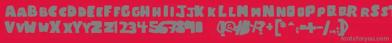 ChumChum Font – Gray Fonts on Red Background