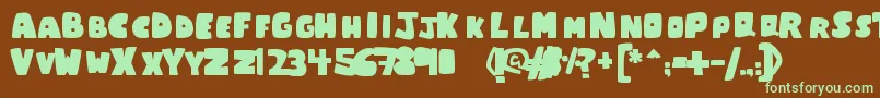 ChumChum Font – Green Fonts on Brown Background