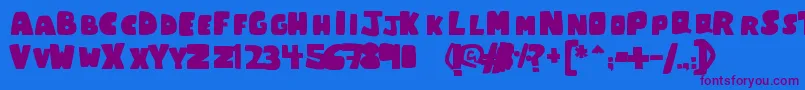 Шрифт ChumChum – фиолетовые шрифты на синем фоне