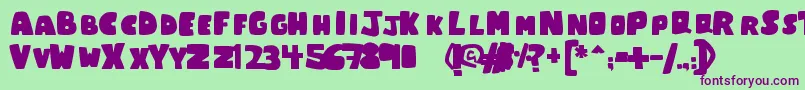 Więcej informacji o czcionce ChumChum Czcionka ChumChum – fioletowe czcionki na zielonym tle