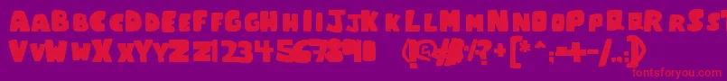 ChumChum Font – Red Fonts on Purple Background