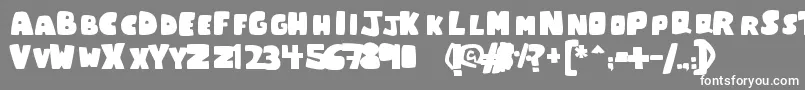 フォントChumChum – 灰色の背景に白い文字