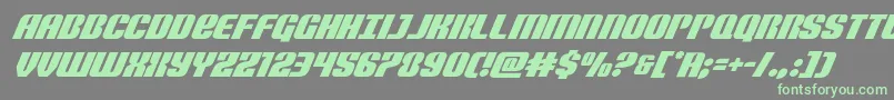 Nightwraithsuperital-Schriftart – Grüne Schriften auf grauem Hintergrund
