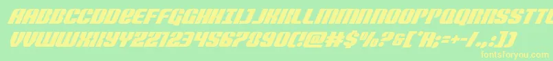 Nightwraithsuperital Font – Yellow Fonts on Green Background