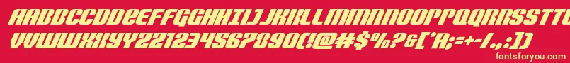 Nightwraithsuperital Font – Yellow Fonts on Red Background