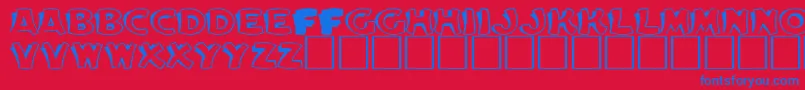 EleanorRegular Font – Blue Fonts on Red Background