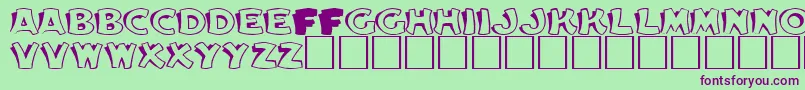 EleanorRegular Font – Purple Fonts on Green Background