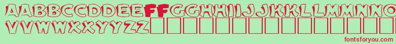 EleanorRegular Font – Red Fonts on Green Background