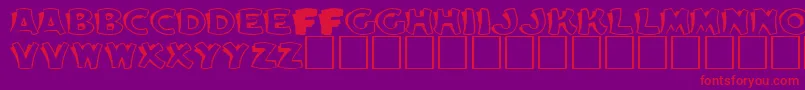 EleanorRegular Font – Red Fonts on Purple Background