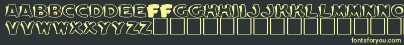 EleanorRegular Font – Yellow Fonts on Black Background