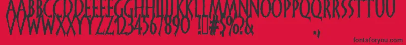 Frand Font – Black Fonts on Red Background