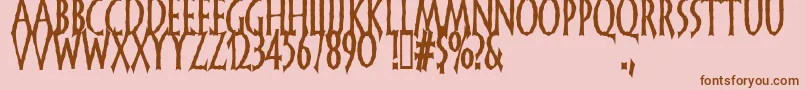Frand Font – Brown Fonts on Pink Background