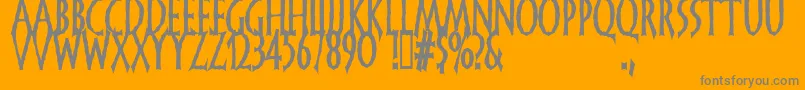 Frand Font – Gray Fonts on Orange Background