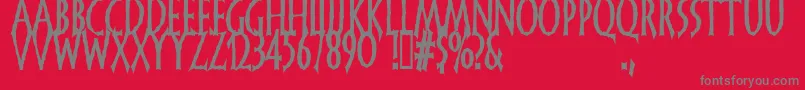 Frand Font – Gray Fonts on Red Background