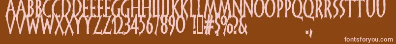 Frand Font – Pink Fonts on Brown Background