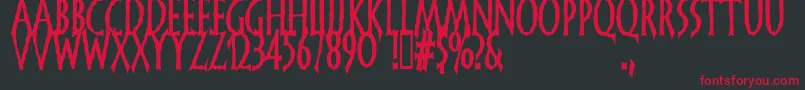 Frand Font – Red Fonts on Black Background