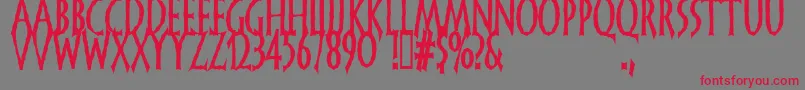 Frand Font – Red Fonts on Gray Background