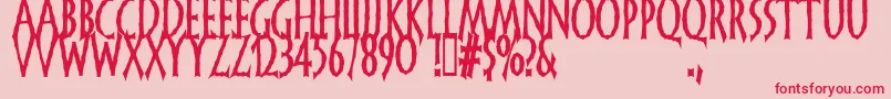 Frand Font – Red Fonts on Pink Background