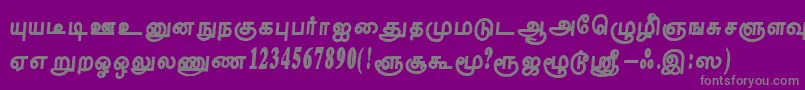 TharakaiRegular Font – Gray Fonts on Purple Background