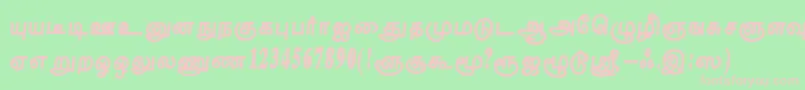 TharakaiRegular Font – Pink Fonts on Green Background