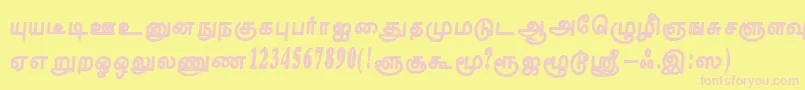 TharakaiRegular Font – Pink Fonts on Yellow Background