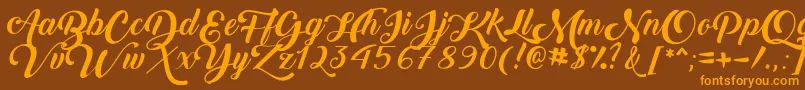 BackToBlackDemo Font – Orange Fonts on Brown Background