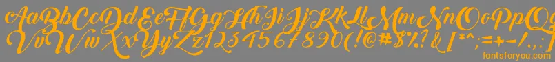 BackToBlackDemo Font – Orange Fonts on Gray Background