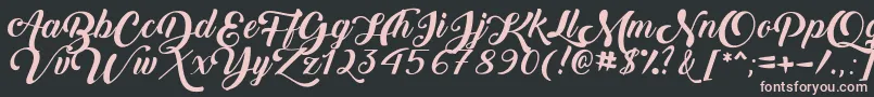 BackToBlackDemo Font – Pink Fonts on Black Background