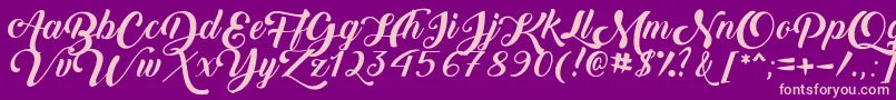 BackToBlackDemo Font – Pink Fonts on Purple Background