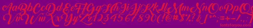 BackToBlackDemo Font – Red Fonts on Purple Background