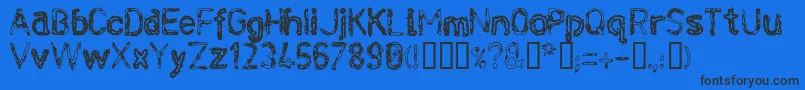 Infektce Font – Black Fonts on Blue Background