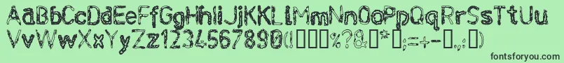 Infektce Font – Black Fonts on Green Background