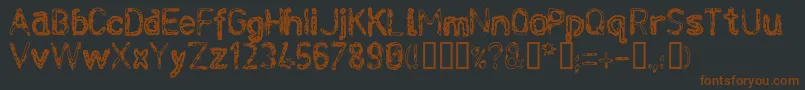 Infektce Font – Brown Fonts on Black Background