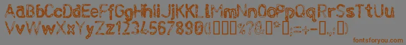 Infektce Font – Brown Fonts on Gray Background