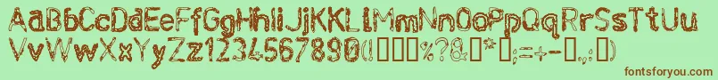 Infektce Font – Brown Fonts on Green Background