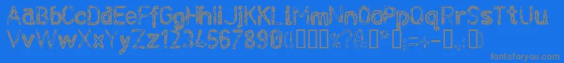 Infektce Font – Gray Fonts on Blue Background