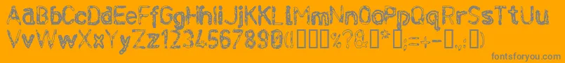 Infektce Font – Gray Fonts on Orange Background