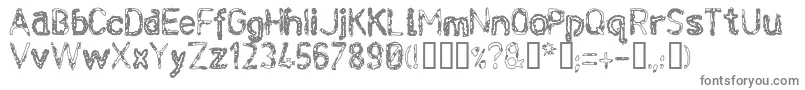 フォントInfektce – 白い背景に灰色の文字