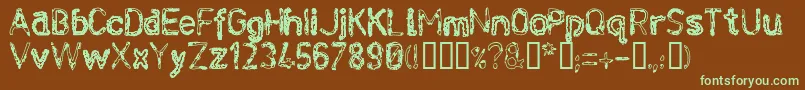 Infektce Font – Green Fonts on Brown Background