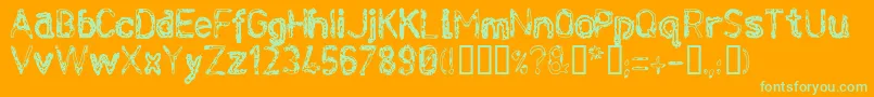 Infektce Font – Green Fonts on Orange Background