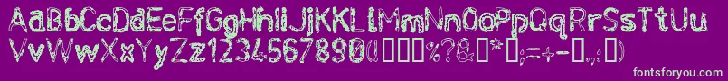 Infektce Font – Green Fonts on Purple Background