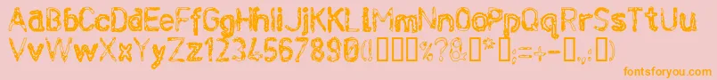 Infektce Font – Orange Fonts on Pink Background